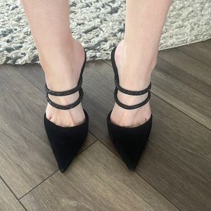 Sam Edelman beautiful suede heels with jewel detail